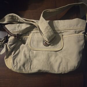 Fossil Cream Crossbody Bag